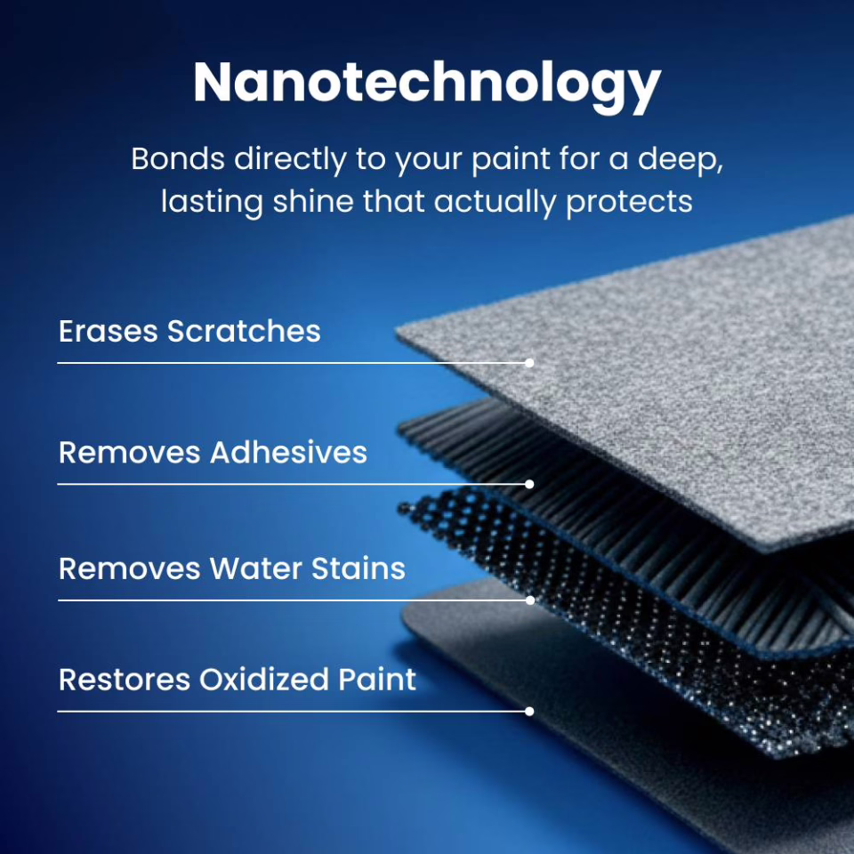 Close up of the nano-polishing surface of the cloth